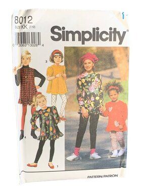 Simplicity Girls Leggings Tops Sewing Pattern Size 7 8 10 12 8012 Uncut
